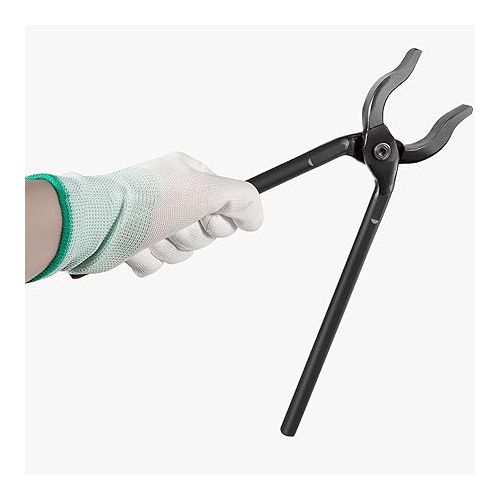  0004930-300 Blacksmiths' Tongs Perfect for Beginner or Professional Blacksmiths to Work on Welding Bench, Holding Hot Steel Firmly