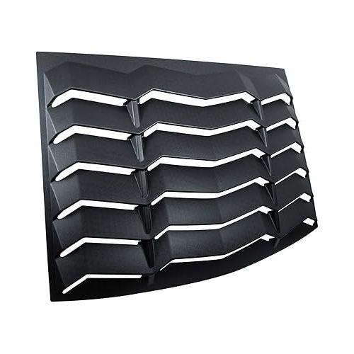  Bonbo Rear+Side Window Louver Fits for Ford Mustang 2005-2014 in GT Lambo Style Custom Fit Windshield Sun Shade Cover ABS (Matte Black)