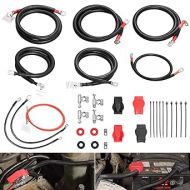 Heavy-Duty Battery Cable Kit Replacement for Ford Superduty F250 F350 Excursion 1999-2003 7.3L Power Stroke Diesel Engine 2/0#2298-90