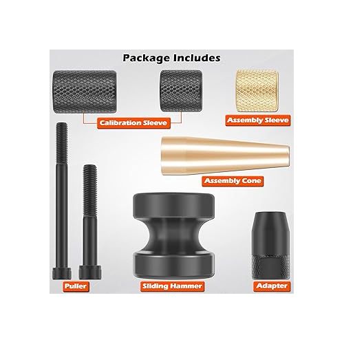  Injector Puller and Teflon Seal Installer Tools Set Fits for BMW N14 N18 N54 N63 Diesel Engines, Alternative to 130192, 130193, 130194 and 130195