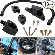 Coolant Bypass Kit with Nylon Braided Hose Perfectly Compatible with 2007.5-2018 Dodge Ram 6.7L Cummins Diesel Engines