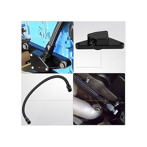  Coolant Bypass Kit with Nylon Braided Hose Perfectly Compatible with 2007.5-2018 Dodge Ram 6.7L Cummins Diesel Engines