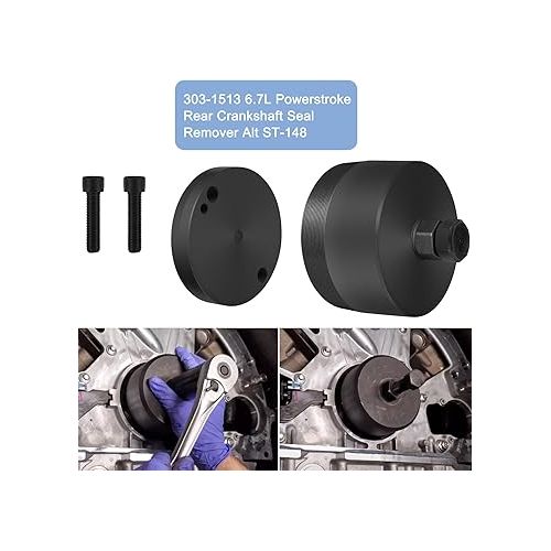  For Powerstroke 6.7L Front & Rear Crank Seal Installer Remover Master Set Fits for Ford Super Duty Diesel F-250 F350 F-450 F-550 F-650 F-750 2011-2021, Replace 303-1509, 303-1514, 303-1513, 303-1510