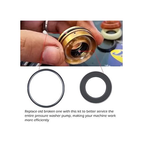  Bonbo Packing Water Seal Kit 5019006400 Fits for ZWD & ZWDK Series 15mm Pumps Piston Pressure Washer Seal Kit