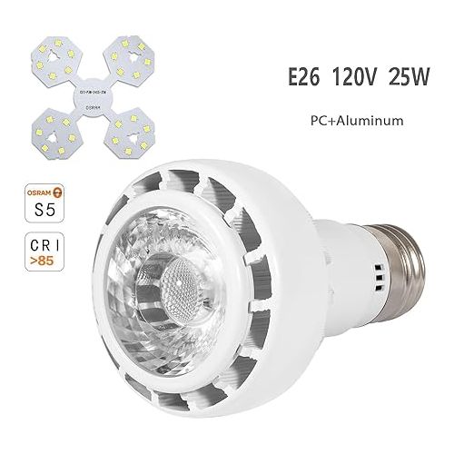  Bonbo 120V 25W LED Spa Light Bulb 6000k Daylight White LED Pool Light Bulb Replaces up to 300-400W Traditional Bulb for Pentair Hayward Underwater Light Fixture