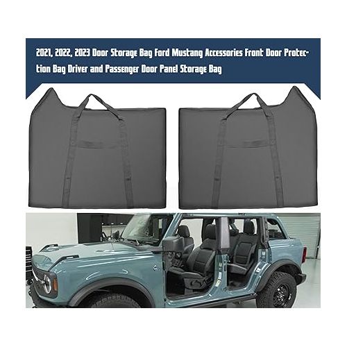  Bonbo Ford Door Storage Bags Front Pair 4-Door Bronco 2021 2022 2023 2 Pieces/Set