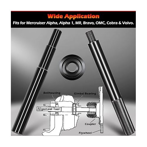  Gimbal Bearing Alignment and Install Kit, Heavy Duty Engine Alignment Tools Set Fits for Mercruiser Alpha 1 Bravo Volvo OMC MR Cobra