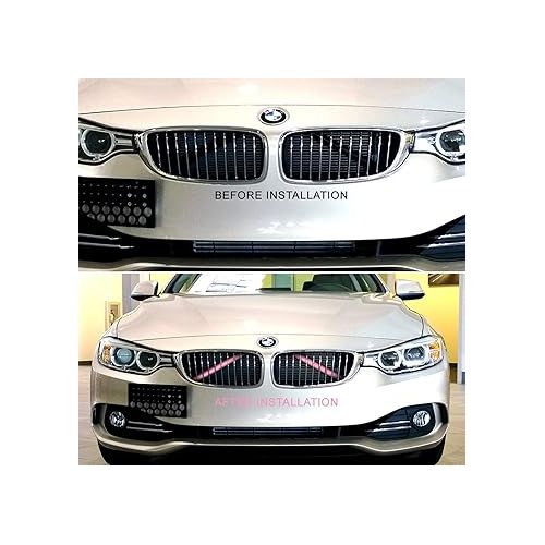  Grill Stripes For BMW F30 F32, Kidney Grille Inserts Trim For 2012-2019 BMW 3/4 Series F30 F32 320 328 330 335 428 435 (Pink)