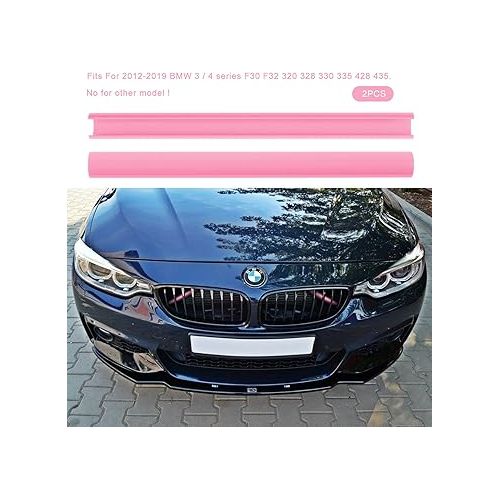  Grill Stripes For BMW F30 F32, Kidney Grille Inserts Trim For 2012-2019 BMW 3/4 Series F30 F32 320 328 330 335 428 435 (Pink)