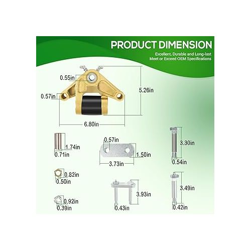  K71-652-00 Complete Tandem Kit Replacement for E-Z Flex Tandem Trailer Suspension Kit Double Eye Springs for 33″ Axle Spacing 6000LB