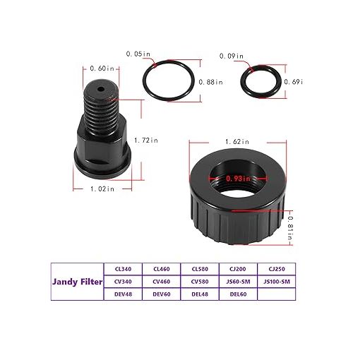  Bonbo R0552000 Tank Adapter with O-Ring and Union Replacement Kit for Select Jandy Pool and Spa Cartridge Filter