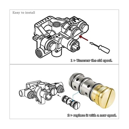  Bonbo 1423 Balancing Spool Replacement Replaces for 132343 for Moen Tub Shower/Shower-Only Faucets