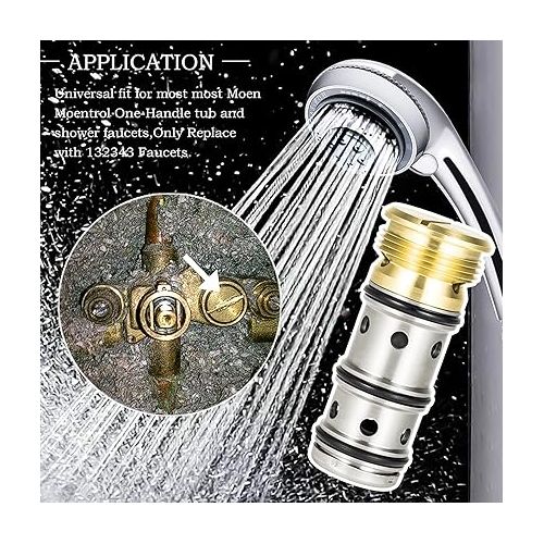  Bonbo 1423 Balancing Spool Replacement Replaces for 132343 for Moen Tub Shower/Shower-Only Faucets