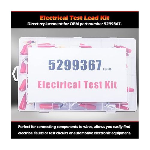  Bonbo 5299367 Test Lead Kit 16 Pieces Electrical Testers Wire Connectors Cables Set for Cummins Circuit Connection/Experiment