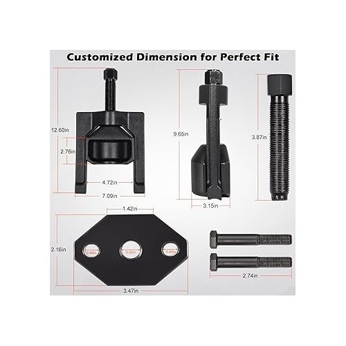  Bonbo 10102 Universal Heavy Duty U Joint Puller for Most Class 6-8 Trucks and Equipment + 5192 Bearing Cup Installer Tool for Spicer Series 1610 to 1880 and Bolt-Retained U-Joints