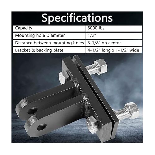  BX88230 Bolt-On Base Plate Bracket Kit fit for Blue Ox Tow Bars General Purpose Adapter Kit 5000 lbs 25 Packs Universal kit for Jeep, for Ford, for Toyota, for Honda, for Buick, for Volvo