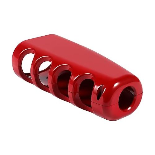  Bonbo Handbrake Cover Aluminum Alloy Parking Handbrake Protector Cover Handbrake Grips Cover Trim Interior Accessories Fit for Ford Mustang 2015-2021 (Red)
