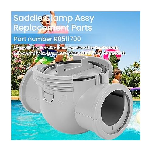  Bonbo R0511700 Saddle Clamp Assembly with O-Ring for Zodiac Jandy AquaPure Ei Series,Compatible with Models APURE35/35C,APURE35PLG/35PLGC