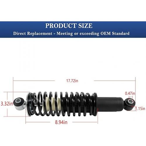  2Pcs Rear Coil-over Spring Shocks Absorber Fits for John Deere Gator HPX 4x4, Diesel, HPX 615E HPX 815E 2004-2020, Rear Left & Right Shocks Struts Coil-over Spring Replacement for # AM135375