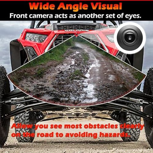  for Polaris RZR Ride Command HD Wide-Angle Waterproof Front Camera - Plug and Play for Factory Installed 7