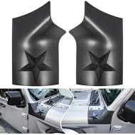 Bonbo Exterior Accessories 2PCS Black Cowl Body Armor Outer Cowling Cover Corner Guards for Jeep Wrangler JL JLU for Gladiator JT 2018-2022