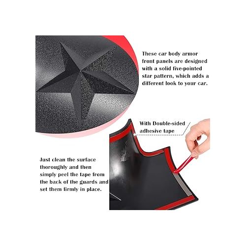  Bonbo Exterior Accessories 2PCS Black Cowl Body Armor Outer Cowling Cover Corner Guards for Jeep Wrangler JL JLU for Gladiator JT 2018-2022