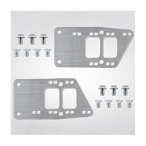  for LS Swap Motor Mounts Adapter Plates - Adjustable Universal Conversion Bracket Small Block Set Perfect for SBC LS Engines, Fits for LS1 LS2 LS3 LS6 LSX LQ4 LQ9 LR4 AL11 L33 L92 L99 Chevrolet Chevy