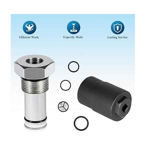  Bonbo 6.0 IPR Valve Socket & Test Fitting Tool Kit, Injector Pressure Regulator Valve Socket Kit Fits for Ford 6.0L E350 E450 Excursion F250 F350 F450 F550 2003-2010