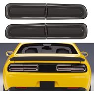 Bonbo 4Pcs Semitransparent Tail Light Covers Rear Light Guards Covers Trim Exterior Accessories for Dodge Challenger 2015-2023