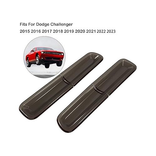  Bonbo 4Pcs Semitransparent Tail Light Covers Rear Light Guards Covers Trim Exterior Accessories for Dodge Challenger 2015-2023