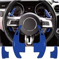 Bonbo Aluminum Steering Wheel Paddle Shifter Extension for Ford Mustang 2015-2021(Blue)