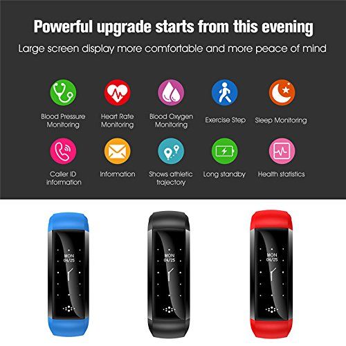  Bond BOND M2S Smart Bracelet Bluetooth Band Heart Rate Monitor Blood Pressure Pulse Meter Fitness Tracker Gift (Blue)