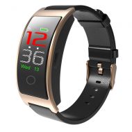 Bond BOND Upgrade CK11C Fitness Tracker Smart Wristband Color Screen Heart Rate/Blood Oxygen Monitor Call Reminder Bracelet for iOS Android (Gold)