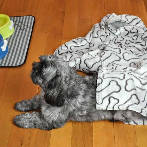  DII Bone Dry Microfiber Pet Blanket for Dogs and Cats, 36x48, Warm, Soft and Plush for Couch, Car, Trunk, Cage, Kennel, Dog House