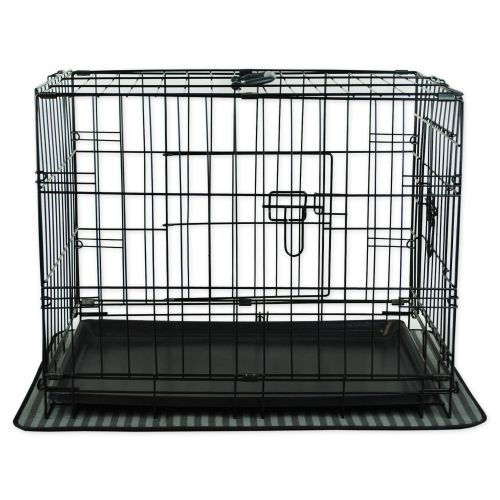  Bone Dry DII Non Slip Stripe Pet Cage Mat, Absorbent Non Scratch Under Cage Mat for Samll, Medium, Large Dogs and Cat, Perfect for Kennels or Crates