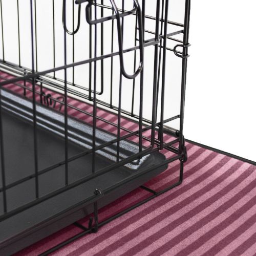  Bone Dry DII Non Slip Stripe Pet Cage Mat, Absorbent Non Scratch Under Cage Mat for Samll, Medium, Large Dogs and Cat, Perfect for Kennels or Crates