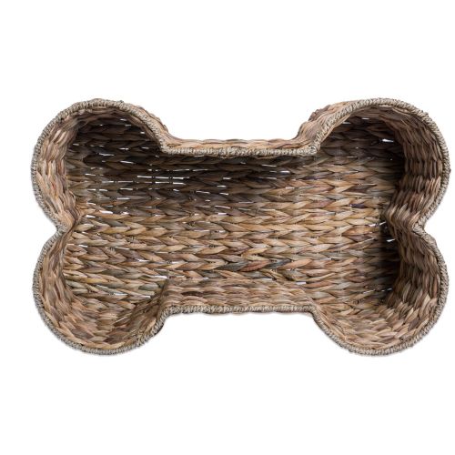  Bone Dry DII Bone Shape Pet Organizer Storage Basket for Home Decor, Pet Toy, Blankets, Leashes and Food