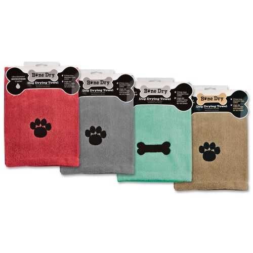  Bone Dry DII Microfiber Pet Bath Towel, Ultra-Absorbent & Machine Washable for Small, Medium, Large Dogs and Cats