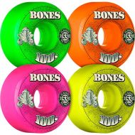 Bones Wheels 100s Assorted Colors Money Skateboard Wheels - 53mm 100a (Set of 4)