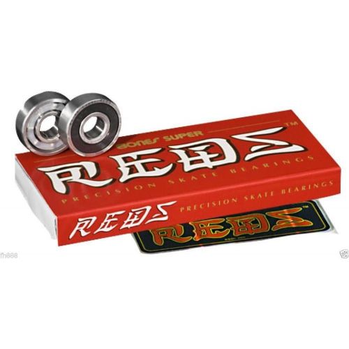  Bones Super Reds Skateboard Bearings + 4pcs Bearing Spacers