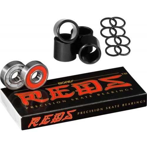  Bones Bearings Reds Bearings (8 Pack, Spacers & Washers)