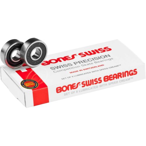  Bones Swiss Skateboard Bearings 8 Pack