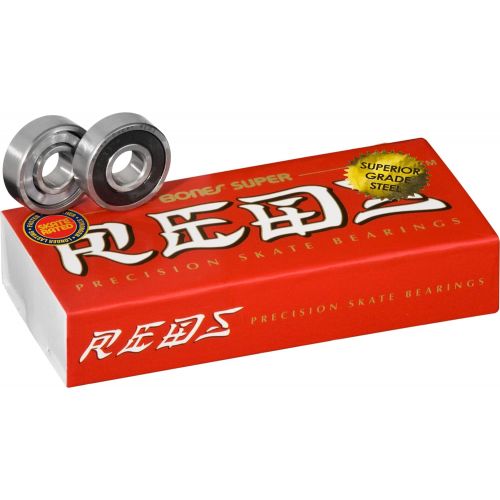  Bones Super Reds Bearings 8mm 16 Pack