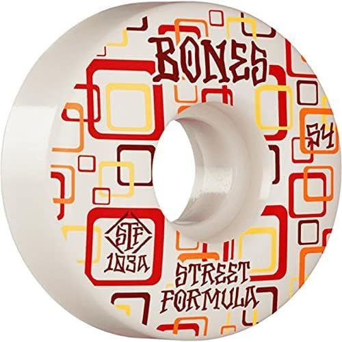  Bones STF V3 Retros 54mm 103a WHT/RED Wheels Set