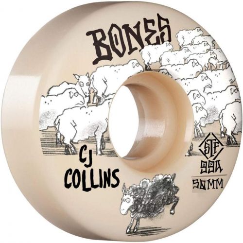  Bones Collins Black Sheep 99A Slims STF Skateboard Wheels - 50mm