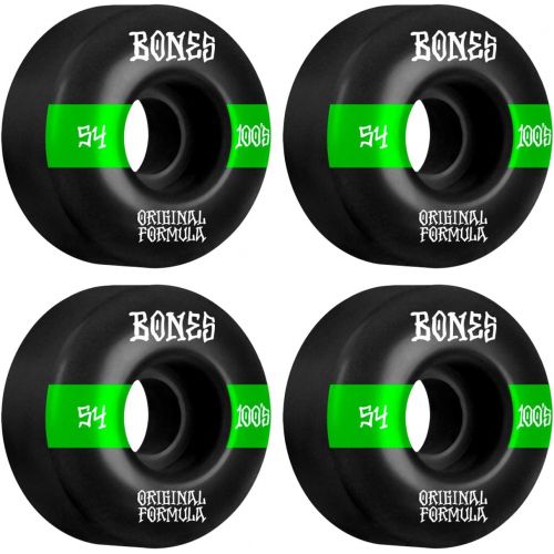  Bones Skateboard Skateboard Wheels 100s V4 54mm OGF Black (Set 4)