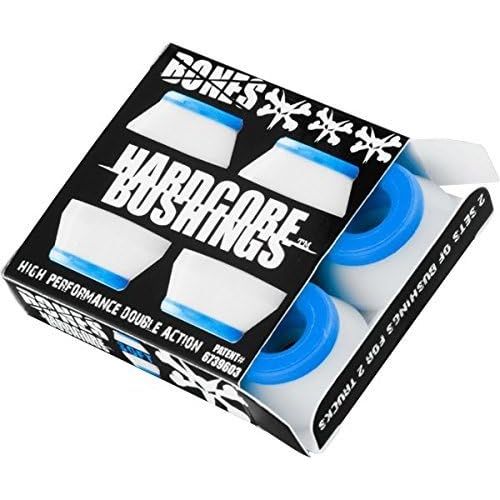  Bones Wheels Hardcore White / Blue Skateboard Bushings - Includes 4 Pieces - Soft by Bones Wheels & Bearings