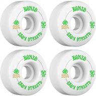 Bones Wheels STF V1 Easy Streets White/Green Skateboard Wheels - 52mm 99a (Set of 4)