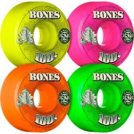 Bones Wheels 100S 52x31mm #11 Assorted 1Pk 1Grn 1bl 1Pur Set of 4 Skateboard Wheels