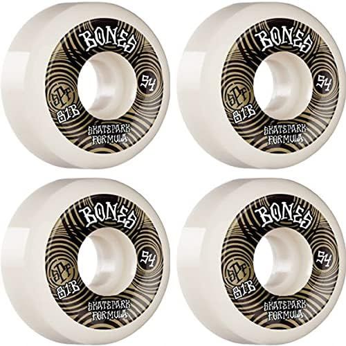  Bones Wheels SPF P5 Ripples White/Gold Skateboard Wheels - 54mm 81b (Set of 4)